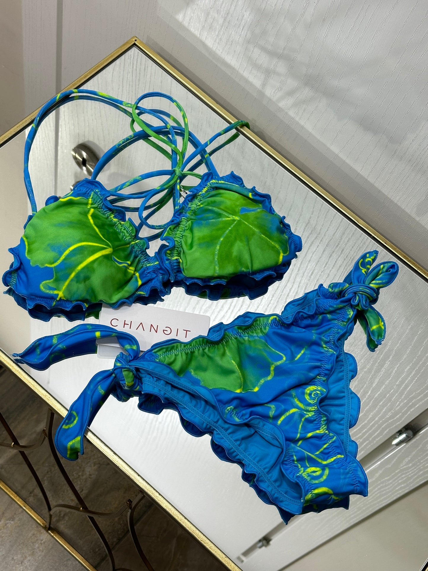 BIKINI TRIANGOLO E SLIP NODI BRASILIANO REGOLABILE FROU FROU
