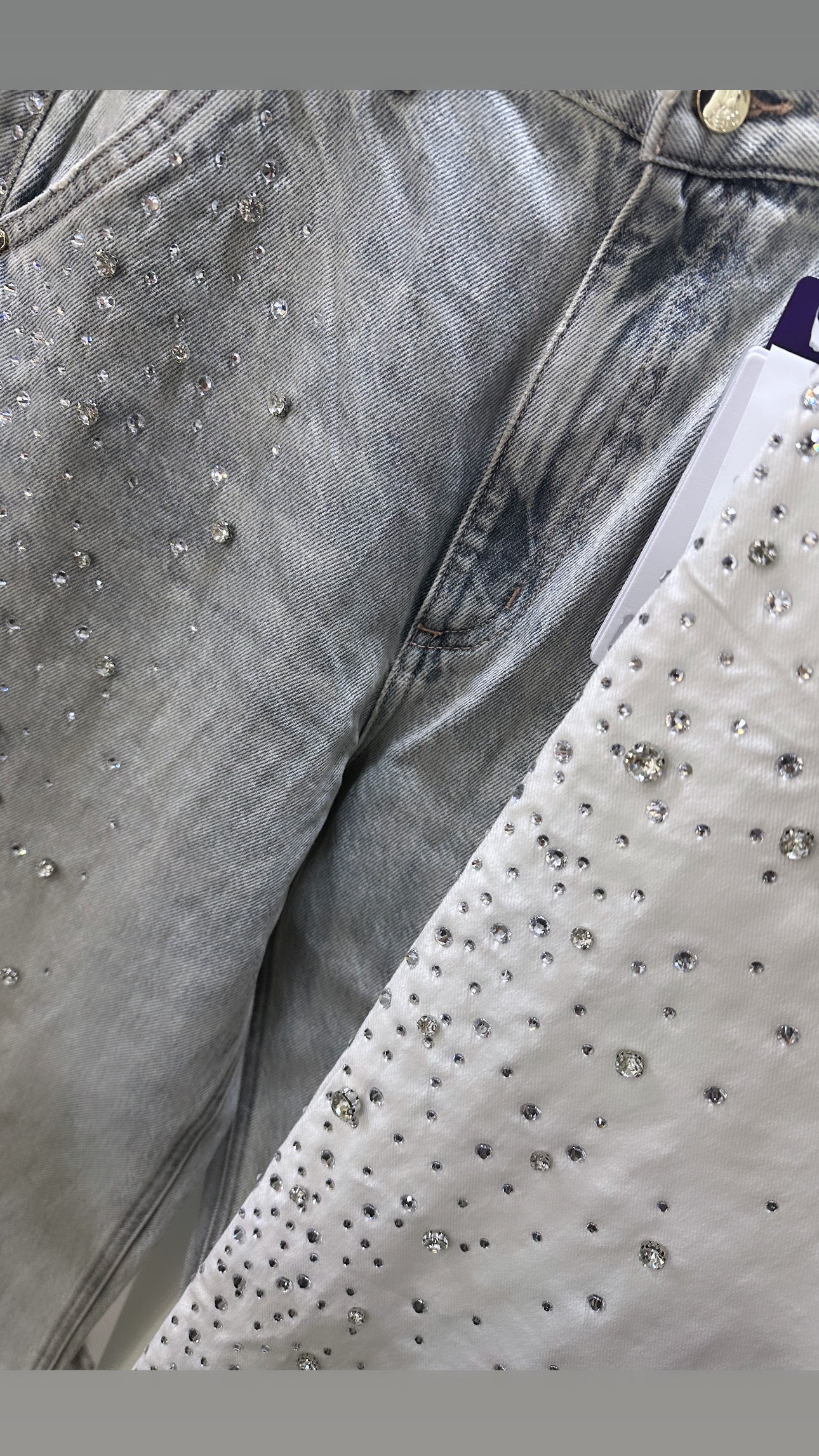 JEANS MET ELASTICO CON SWAROVSKI