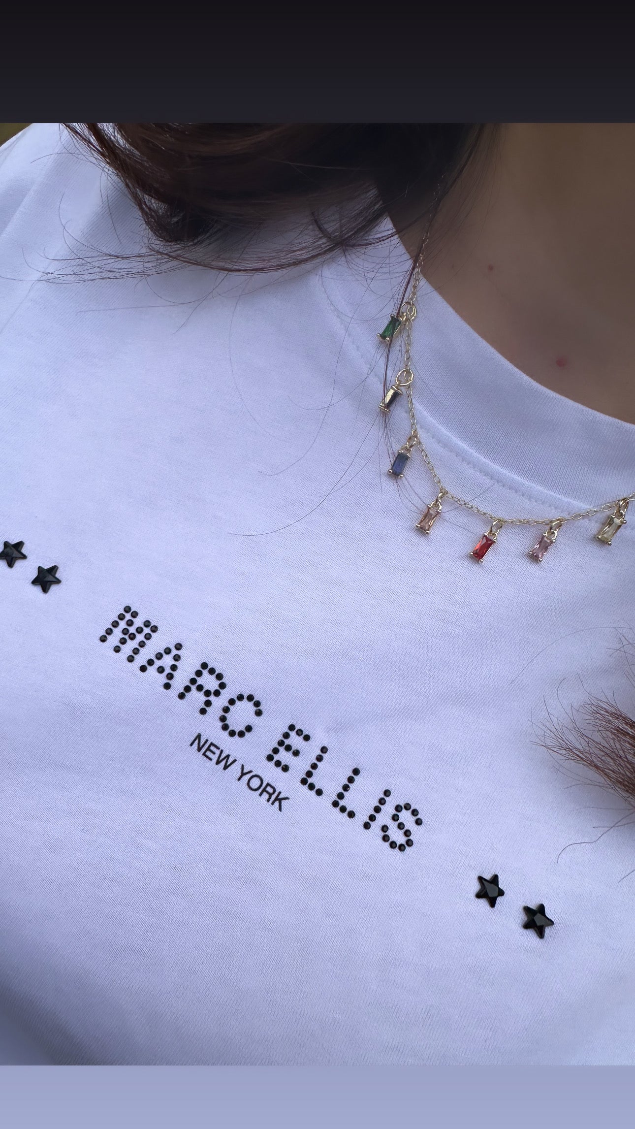 T-SHIRT CON STRASS MARC ELLIS