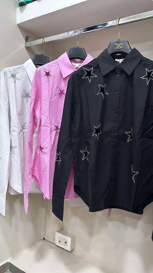CAMICIA MET JEANS CON STRASS