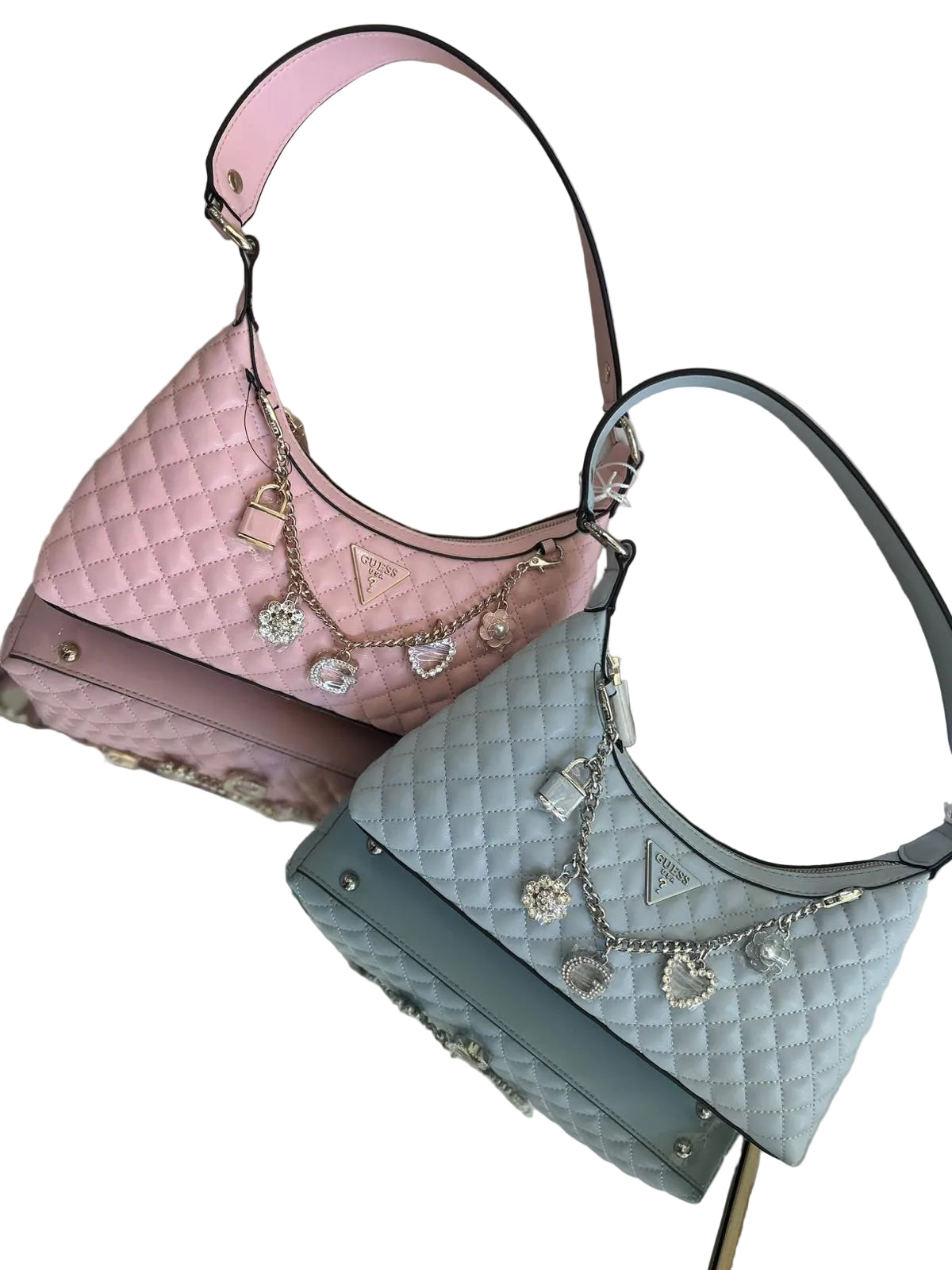 Borsa a spalla Everlee charm applicazioni guess donna