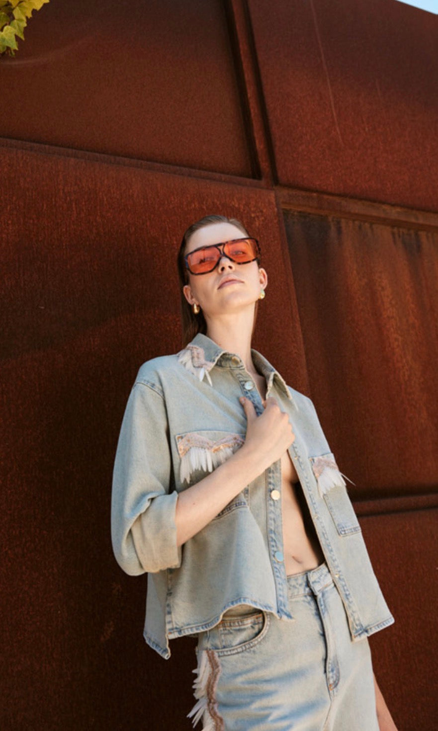 Giacca in jeans trash and luxury
