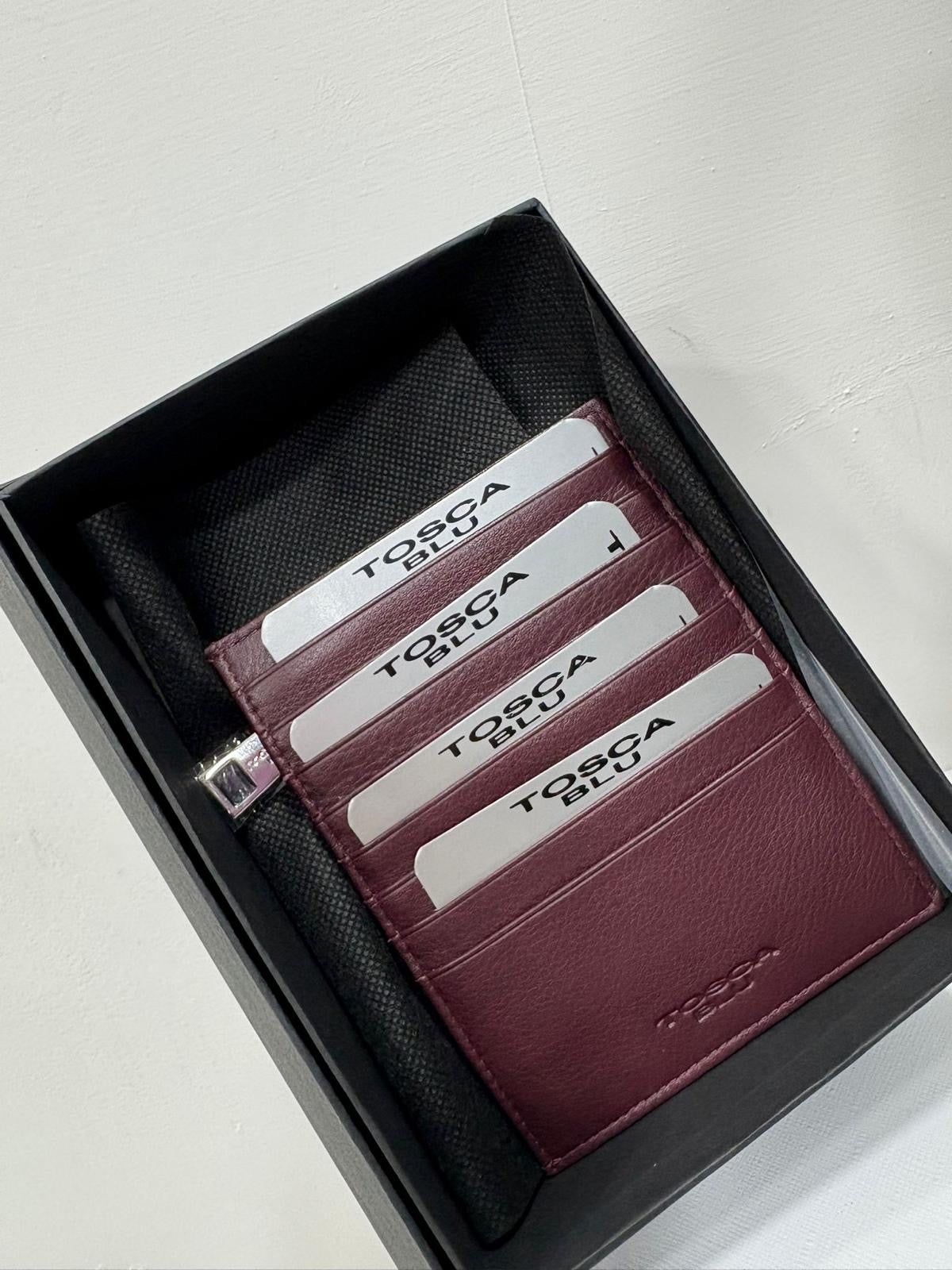 Portafoglio tosca blu