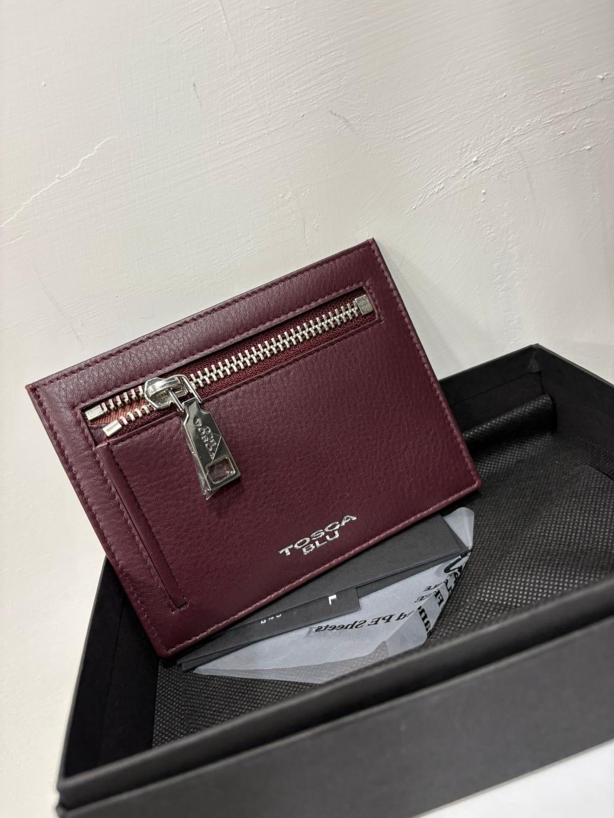 Portafoglio tosca blu