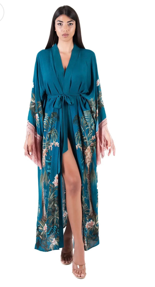 Kimono frangia lungo District Margherita mazzei