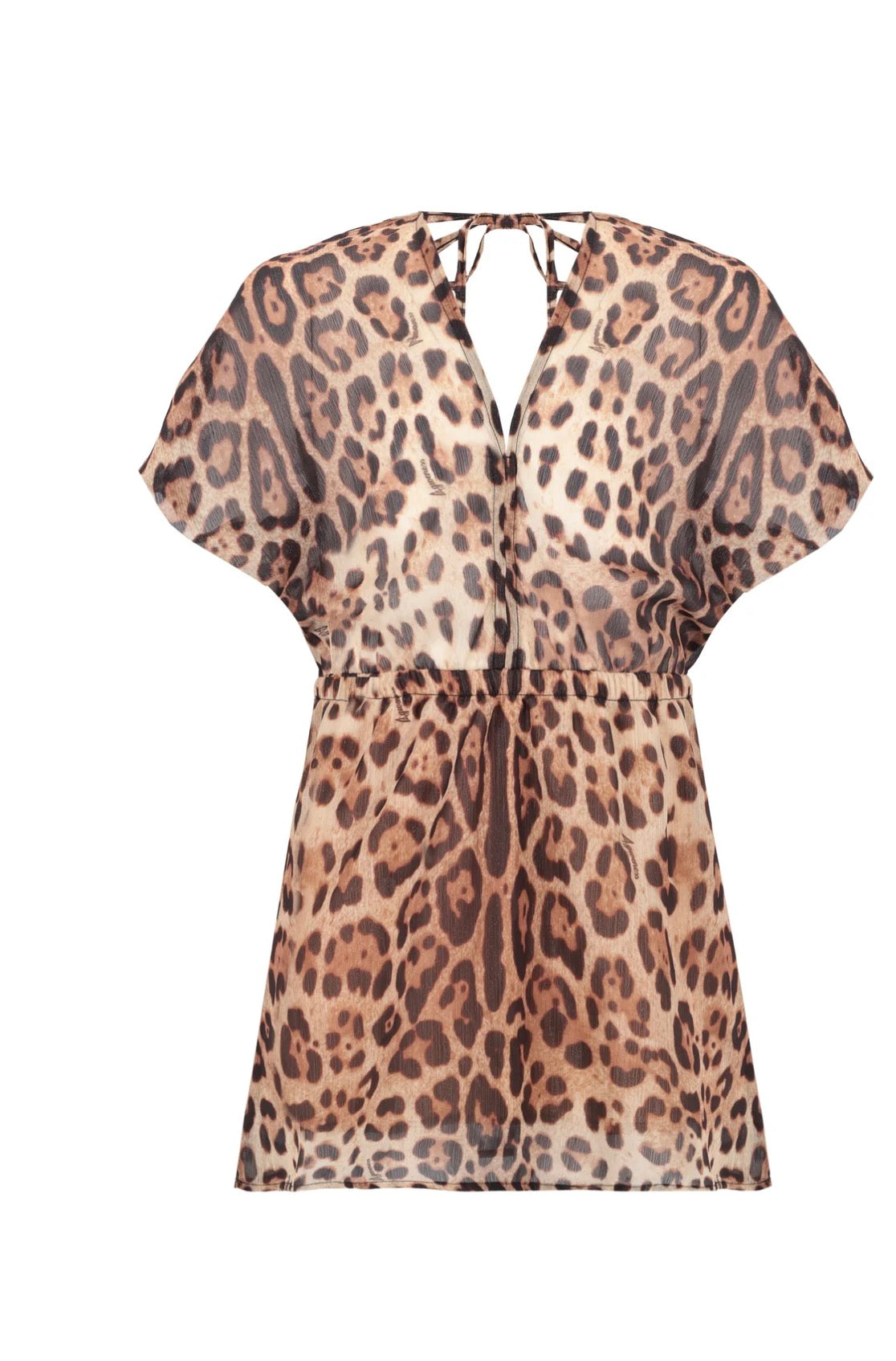 ABITO BAMBINA SCOLLO V E MANICA 3/4 IN GEORGETTE FANTASIA LEO 4GIVENESS