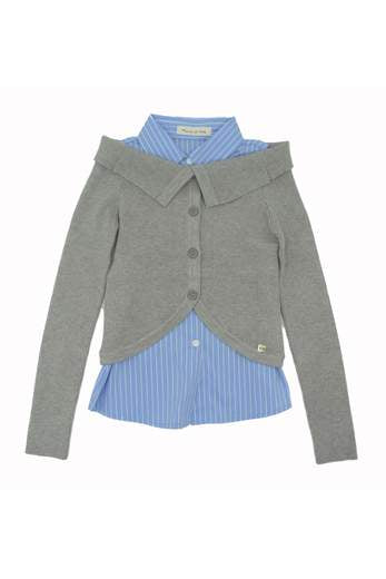 Maglia con camicia ragazza manila grace