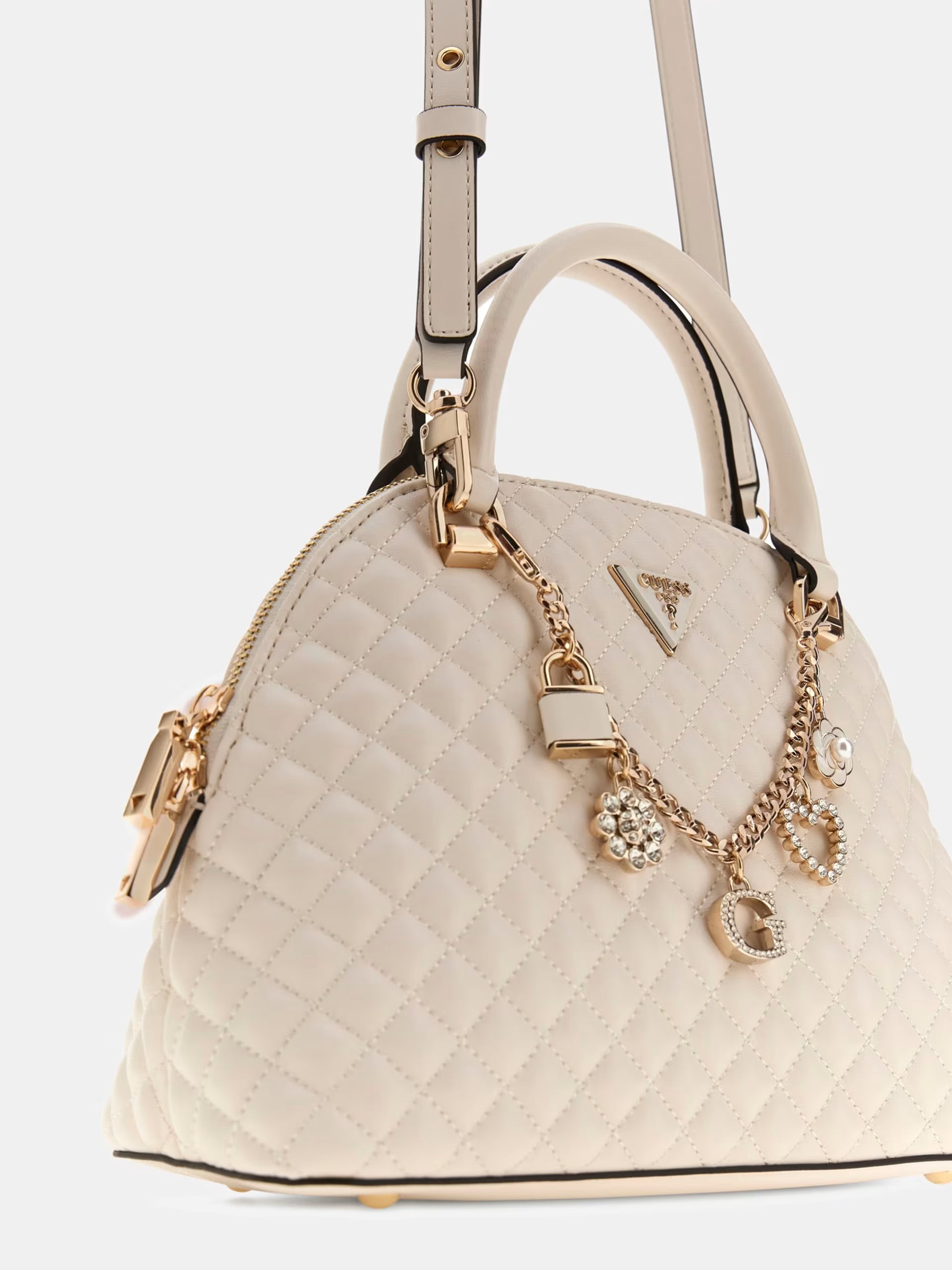 Borsa a mano e tracolla Everlee charm applicazioni guess donna