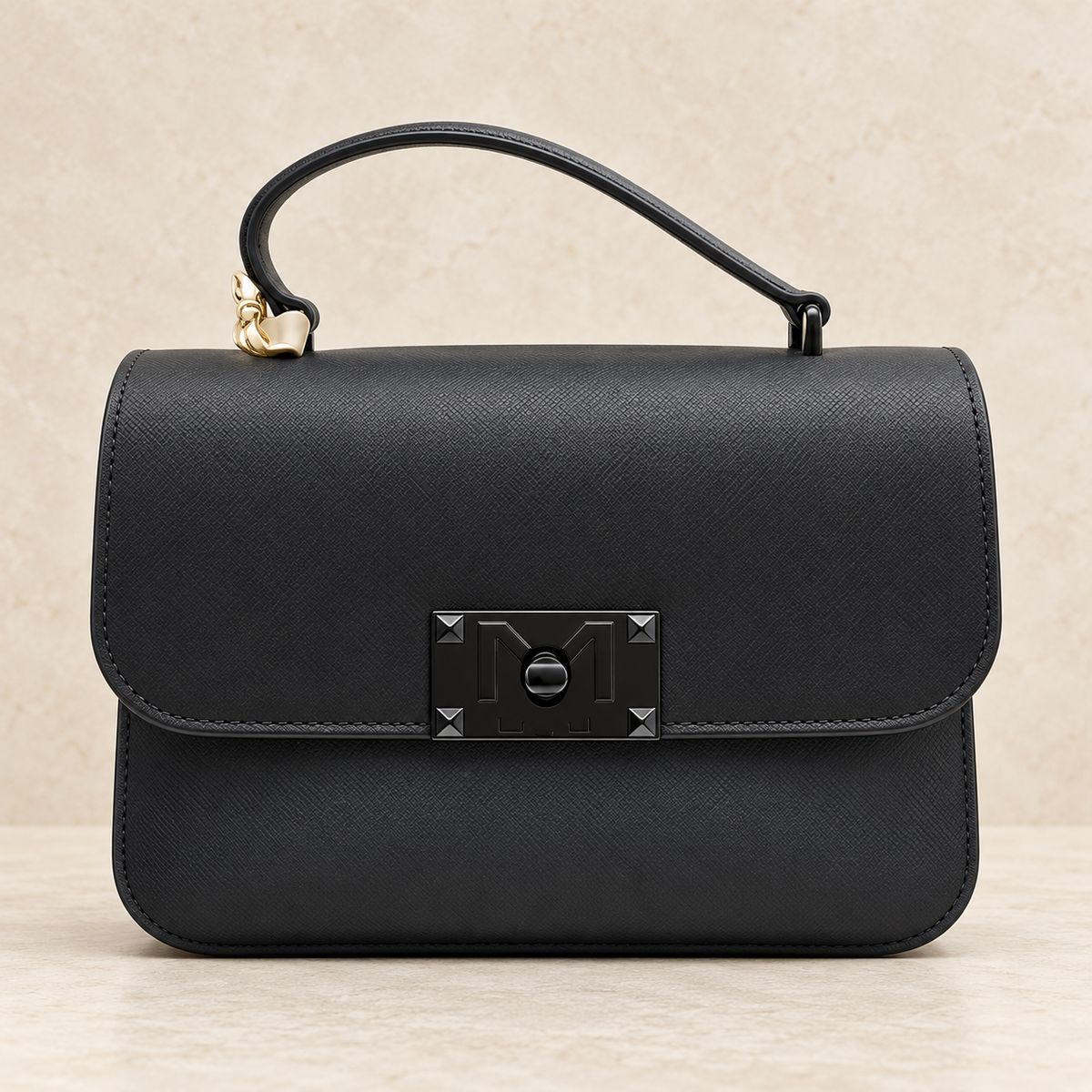 Borsa Marc Ellis nera con chiusura nera — foto prodotto