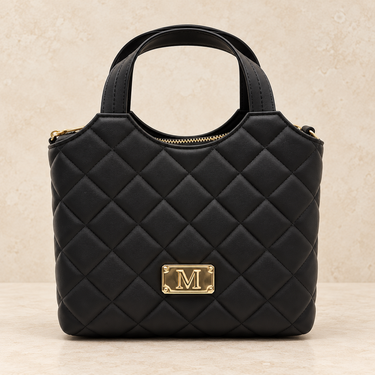 Borsa Marc Ellis mini trapuntata con logo M — foto prodotto
