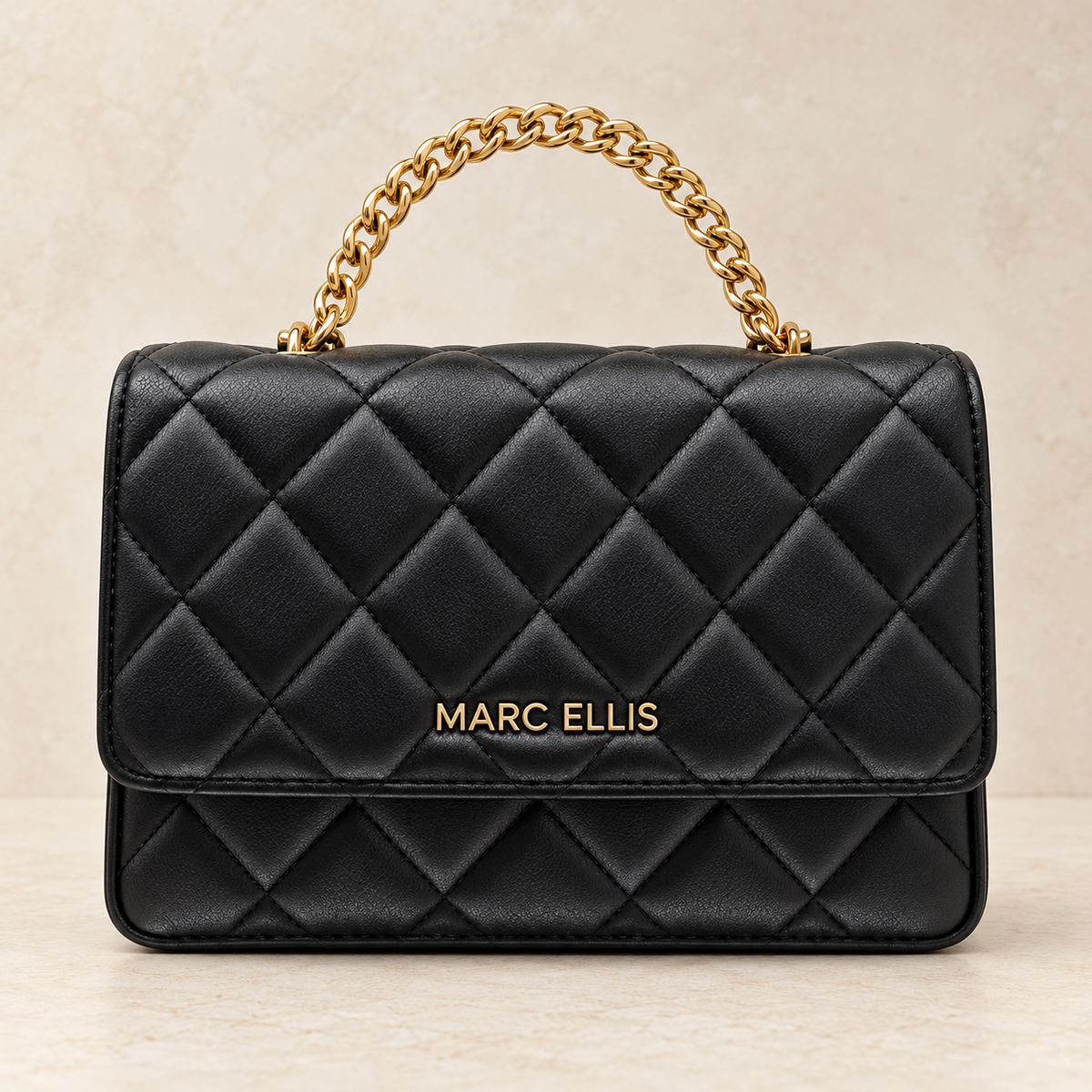 Borsa Marc Ellis mini bordeaux con logo M — foto prodotto