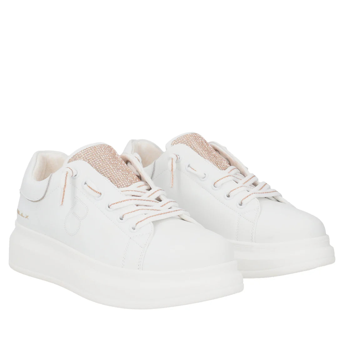 Sneakers slip-on Chic con micro strass tosca blu